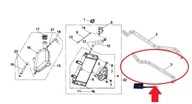 VÝSTUPNÉ POTRUBIE RADIÁTORA Quad CAN-AM DS 250 OEM!