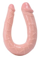 DVOJITÝ FIALOVÝ DILDO 15 CM REALISTICKÝ PENIS