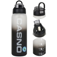 Fľaša na vodu motivačná fľaša so slamkou BPA free Casno 1000 ml