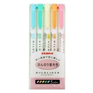 Zvýrazňovače Set Fluo Zebra Mildliner 5 farieb JP