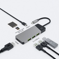 Hub adaptér USB-C Connect 3xUSB 3.1 HDMI 4K 60Hz USB-C PD 85W Green Cell