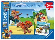 RAVENSBURGER Tlapková patrola PUZZLE 3V1 147 EL