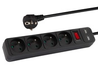 PR-470WSP/USB sieťový predlžovací kábel 4-slot + USB s uzemnením + vypínač