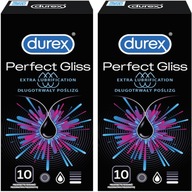 Kondómy DUREX PERFECT GLISS, pevnejšie, extra dlhý návlek, 20 ks.