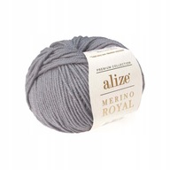 Priadza Alize Merino Royal č.87 šedá 50g vlna