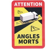 Nálepka Attention Angles Morts Dead Zones Truck