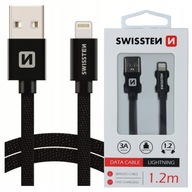 SWISSTEN USB Lightning nabíjací kábel 1,2m 3A