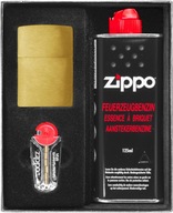 Zapaľovač ZIPPO BRASS BRUSHED Darčeková sada č