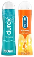 DUREX Moisturizing Set Intímny gél, stimulujúci a hrejivý, 2 kusy