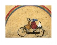 Sam Toft Pár na bicykli, Rainbow - prémiový plagát