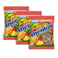 Mentos Mini žuvacie cukríky, mini ovocné dražé, multiovocie 178,5 g x3