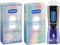 DUREX Sada neviditeľných kondómov 20 ks + gél