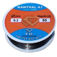 Kanthal odporový drôt A1 0,2mm 50 metrov