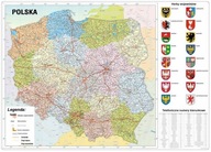 Podložka na stôl MAPA POĽSKA 70x50 Protišmyková