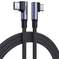 UGREEN Silný rýchly USB - C na USB - C kábel / kábel pravý uhol 5A 100W 1m