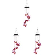 3PCS Solar Wind Chime Led závesný