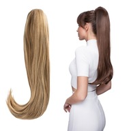 Dlhý chvost s vlásenkou 70 CM Čokoládová blond