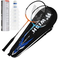 WISH Súprava 2 bedmintonových rakiet v kufríku + 6 nylonových raketoplánov