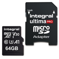 INTEGRÁLNA PAMÄŤOVÁ KARTA MicroSD 64GB V30 U3 100MB/s