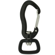 Karabína 20mm zapínanie 400kg Karabína Black Lanyard