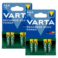 8x batéria R03/AAA VARTA R2U 1000 mAh (blistre)