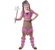 INDICKÝ OUTFIT APACHKA COSTUME PREMIUM S 110-120 maškarný plesový kostým