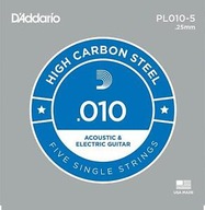 E1 D'ADDARIO STRING 010 5 ks v balení