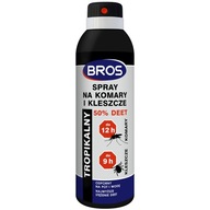 SILNÝ SPREJ NA KLIŠŤATY KOMÁRY DEET 50% BROS 180ml