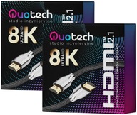 2x HDMI 2.1 Ultra High Speed ​​​​8K Quotech kábel 3m