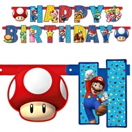 BANNER girlanda HAPPY BIRTHDAY super MARIO dlhá