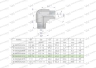 Palcové hydraulické koleno BB 3/4" BSP (XW) Waryński (predávané po