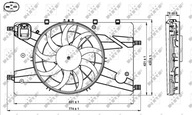 NRF 47757 Ventilátor chladenia motora