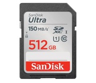 Karta SanDisk 512 GB SDXC Ultra 150 MB/s C10 UHS-I