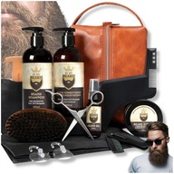 Kozmetická taštička Beard Set Oil Balm Brush Care DARČEK