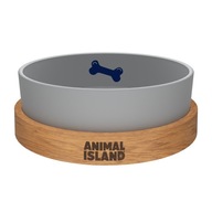 Animal Island sklenená misa M 1300 ml šedá