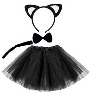 OUTFIT, CHVOSTNÍK, FLY, TUTU SUKŇA, BLACK CAT, veľkosť: 90-120 cm