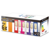 6x G9 LED 8W žiarovka pre MASTER LED lustre