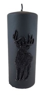 DEKORATÍVNA SVIEČKA S APLIKÁCIOU BLACK DEER H17,5CM