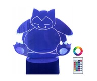 NOčná stolová lampa pre deti SNORLAX POKEMON GO 3D 16 LED + DIAĽKOVÉ