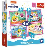 4V1 BABY SHARK PUZZLE SHARK FAMILY 3+ KLUBOV