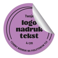 Samolepky Custom Print Circle 40 mm Purple 500 ks