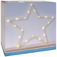 VIANOČNÁ hviezda svietiaca dekorácia ZLATÁ svetelná dekorácia na batériu 29cm