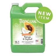 Tropiclean Papaya & Coconut 2v1 ovocný šampón a kondicionér pre psov a mačky 3,8L