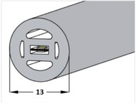 Vodotesná okrúhla Flex LED neónová hadica 13mm
