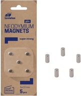 Leviatan 5mm neodýmové magnety, 5ks, strieborné