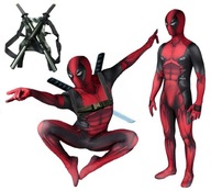 DISPLAY OUTFIT DEADPOOL COSPLAY KOSTÝM PRE DOSPELÝCH + 2 MEČE 158/164