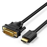 UGREEN HDMI - DVI KÁBEL, OBOJSTRANNÝ, ZLATENÝ, 3m