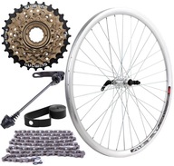 KOLESO 26 Silver QR + Voľnobežka Shimano 7 + Reťaz