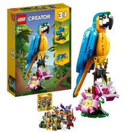 LEGO Creator Parrot 3v1 31136 Exotický papagáj + Minifigúrky Séria 25 1ks