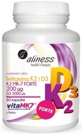 ALINESS Vitamín K2 FORTE MK-7 s Natto + D3 60K